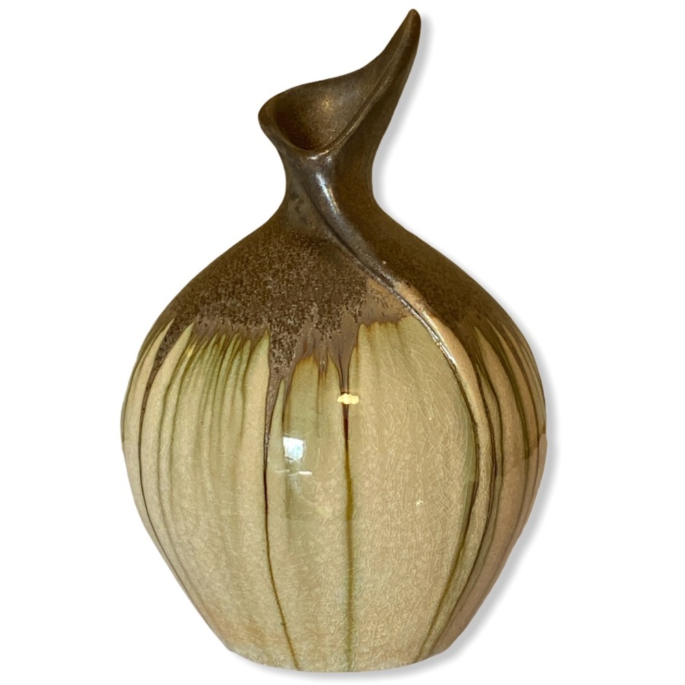 MCM Drip Glaze Pottery Vase
